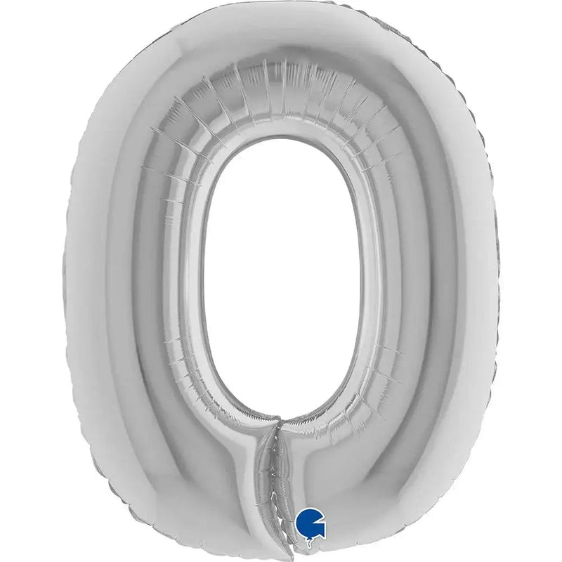 Letter Ballon O Zilver 102 cm - Ballonnenshop.nl