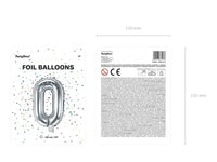 Letter Ballon O Zilver - 35 cm - Ballonnenshop.nl