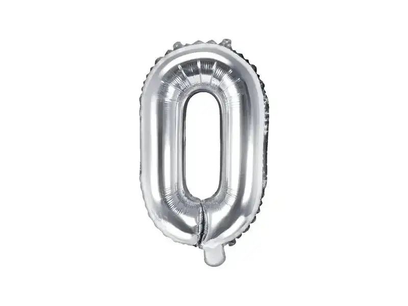 Letter Ballon O Zilver - 35 cm - Ballonnenshop.nl