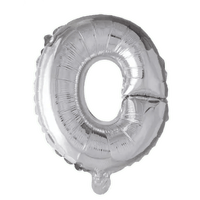 Letter Ballon O Zilver - 41 cm - Ballonnenshop.nl