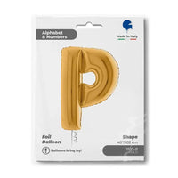 Letter Ballon P Goud 102 cm - Ballonnenshop.nl