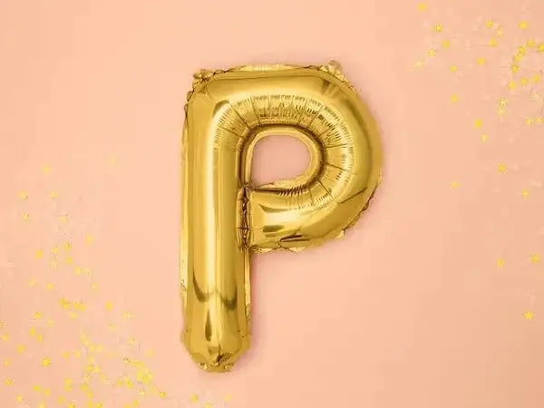 Letter Ballon P Goud - 35 cm - Ballonnenshop.nl