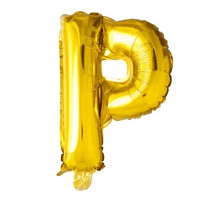 Letter Ballon P Goud - 41 cm - Ballonnenshop.nl