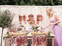 Letter Ballon P Rose Goud - 35 cm - Ballonnenshop.nl