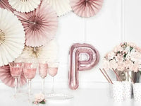Letter Ballon P Rose Goud - 35 cm - Ballonnenshop.nl