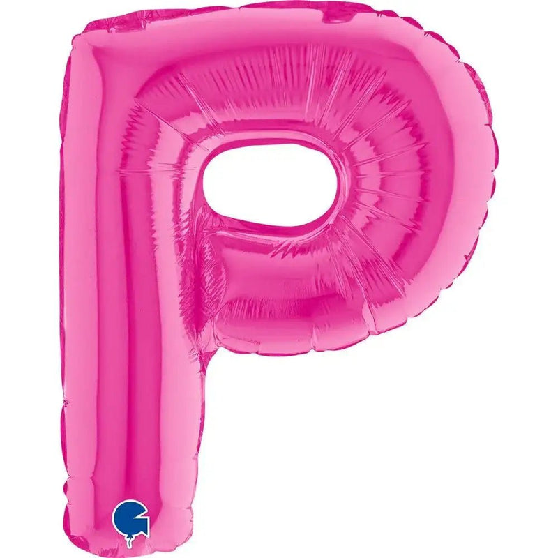 Letter Ballon P Roze - 35 cm - Ballonnenshop.nl