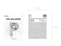Letter Ballon P Zilver - 35 cm - Ballonnenshop.nl