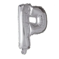 Letter Ballon P - Zilver - 41 cm - Ballonnenshop.nl