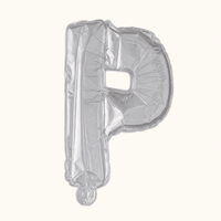Letter Ballon P Zilver - 41 cm - Ballonnenshop.nl
