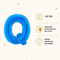 Letter Ballon Q Blauw - 102 cm - Ballonnenshop.nl