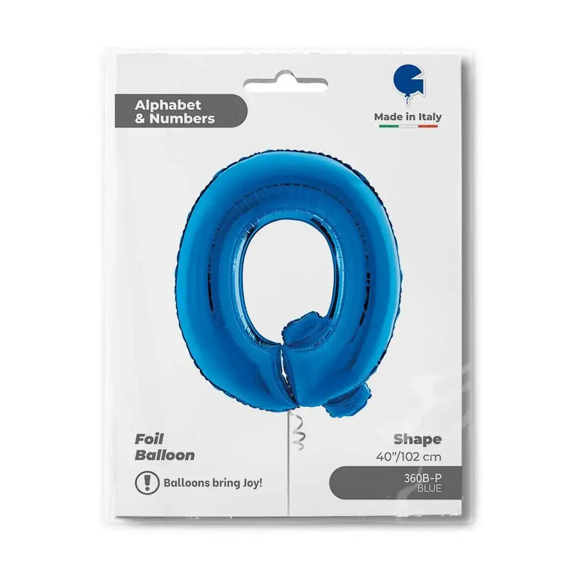 Letter Ballon Q Blauw - 102 cm - Ballonnenshop.nl