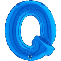 Letter Ballon Q Blauw - 35 cm - Ballonnenshop.nl
