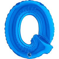 Letter Ballon Q Blauw - 35 cm - Ballonnenshop.nl