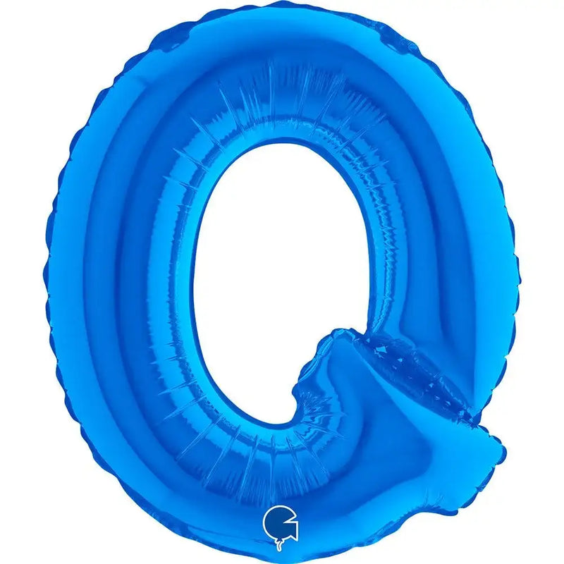 Letter Ballon Q Blauw - 35 cm - Ballonnenshop.nl