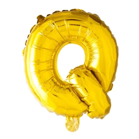 Letter Ballon Q Goud - 41 cm - Ballonnenshop.nl