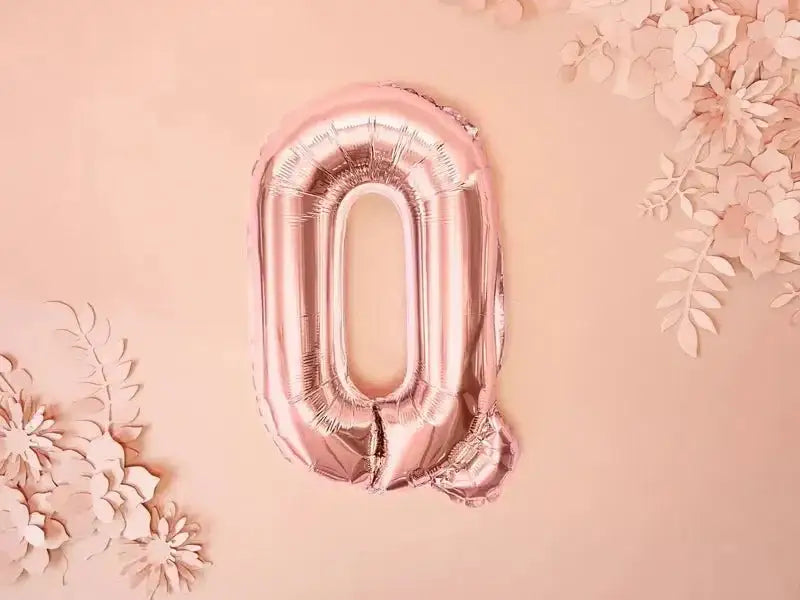 Letter Ballon Q Rose Goud - 35 cm - Ballonnenshop.nl