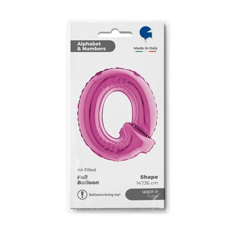 Letter Ballon Q Roze - 35 cm - Ballonnenshop.nl
