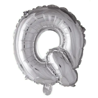 Letter Ballon Q - Zilver - 41 cm - Ballonnenshop.nl