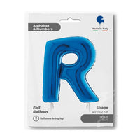 Letter Ballon R Blauw - 102 cm - Ballonnenshop.nl