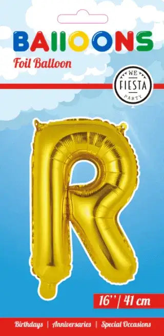 Letter Ballon R - Goud - 41 cm - Ballonnenshop.nl