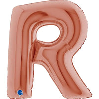 Letter Ballon R Rose Goud - 102 cm - Ballonnenshop.nl