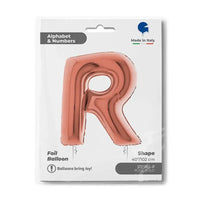 Letter Ballon R Rose Goud - 102 cm - Ballonnenshop.nl