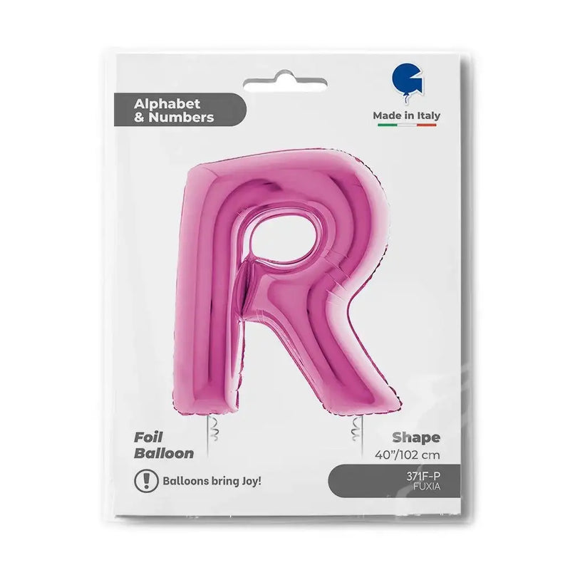Letter Ballon R Roze - 102 cm - Ballonnenshop.nl