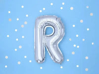 Letter Ballon R Zilver - 35 cm - Ballonnenshop.nl