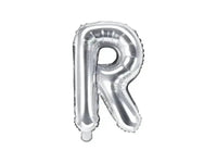 Letter Ballon R Zilver - 35 cm - Ballonnenshop.nl