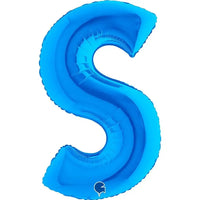Letter Ballon S Blauw - 102 cm - Ballonnenshop.nl