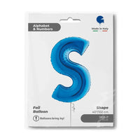 Letter Ballon S Blauw - 102 cm - Ballonnenshop.nl
