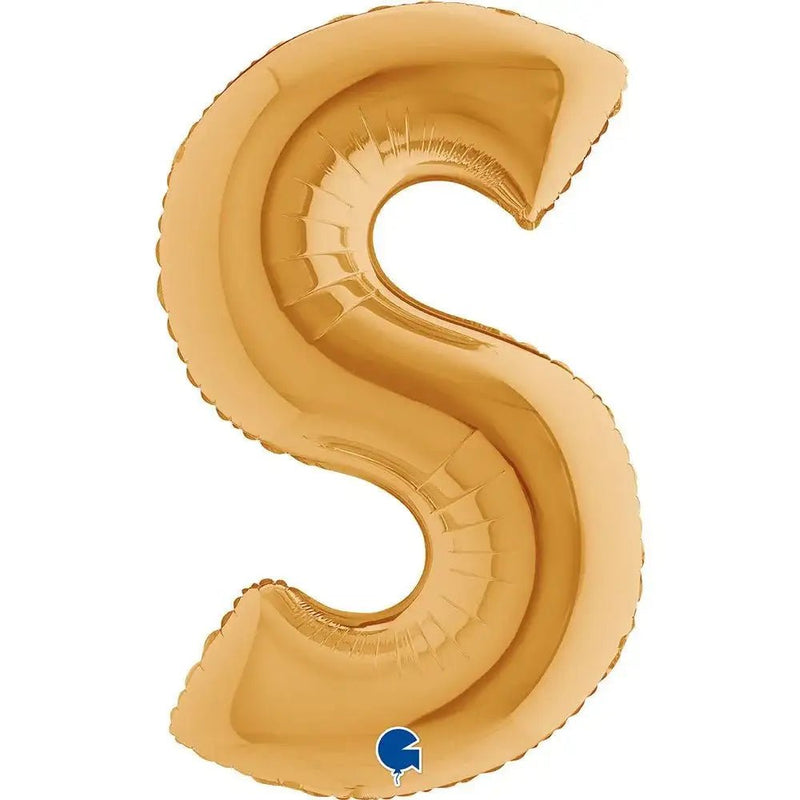 Letter Ballon S Goud 102 cm - Ballonnenshop.nl