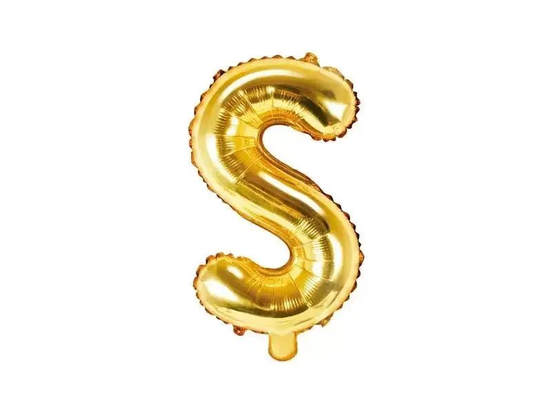 Letter Ballon S Goud - 35 cm - Ballonnenshop.nl