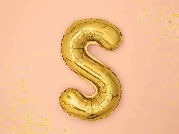 Letter Ballon S Goud - 35 cm - Ballonnenshop.nl