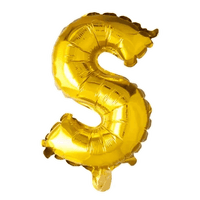 Letter Ballon S Goud - 41 cm - Ballonnenshop.nl