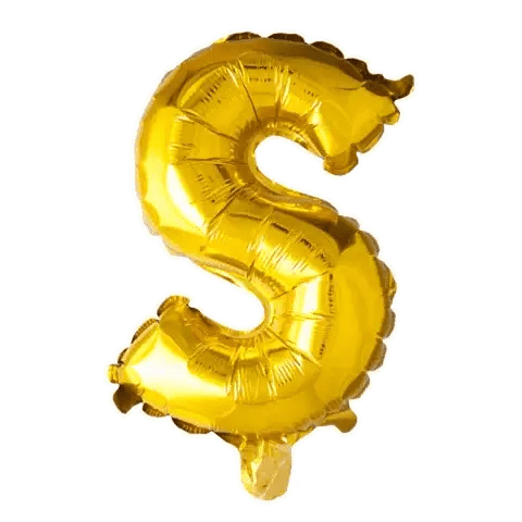 Letter Ballon S Goud - 41 cm - Ballonnenshop.nl