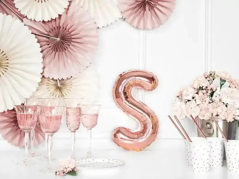 Letter Ballon S Rose Goud - 35 cm - Ballonnenshop.nl