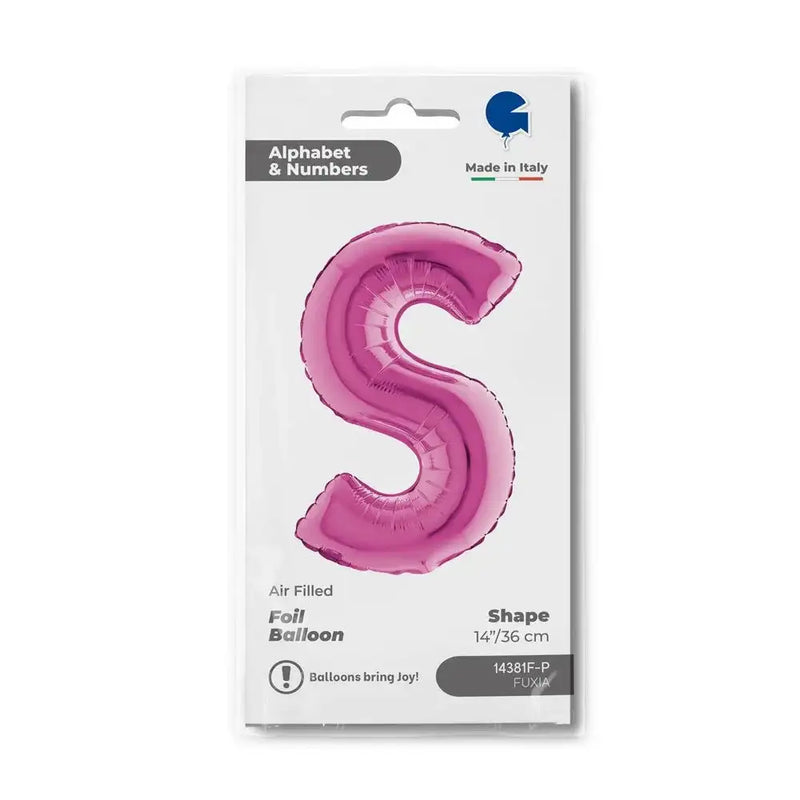 Letter Ballon S Roze - 35 cm - Ballonnenshop.nl