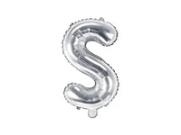 Letter Ballon S Zilver - 35 cm - Ballonnenshop.nl