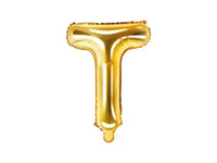 Letter Ballon T Goud - 35 cm - Ballonnenshop.nl