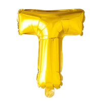 Letter Ballon T - Goud - 41 cm - Ballonnenshop.nl