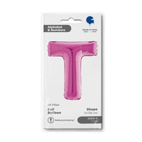 Letter Ballon T Roze - 35 cm - Ballonnenshop.nl