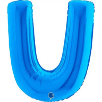 Letter Ballon U Blauw - 102 cm - Ballonnenshop.nl
