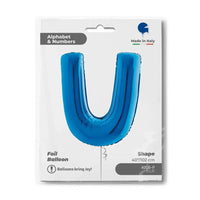 Letter Ballon U Blauw - 102 cm - Ballonnenshop.nl