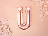 Letter Ballon U Rose Goud - 35 cm - Ballonnenshop.nl