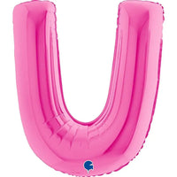 Letter Ballon U Roze - 102 cm - Ballonnenshop.nl