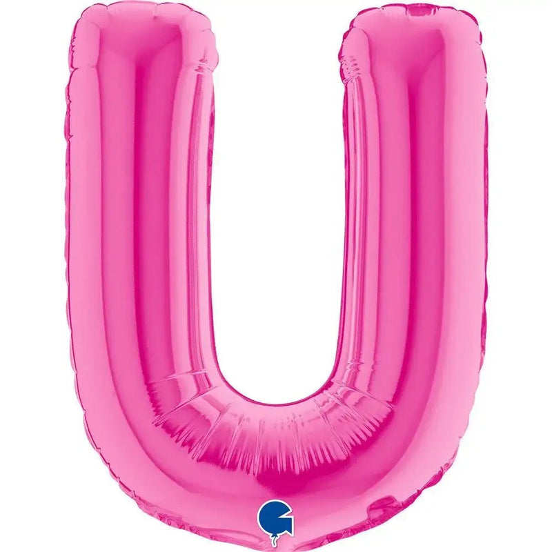 Letter Ballon U Roze - 35 cm - Ballonnenshop.nl