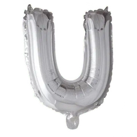 Letter Ballon U - Zilver - 41 cm - Ballonnenshop.nl