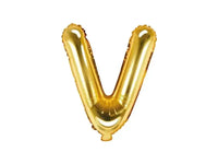 Letter Ballon V Goud - 35 cm - Ballonnenshop.nl