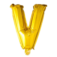 Letter Ballon V - Goud - 41 cm - Ballonnenshop.nl